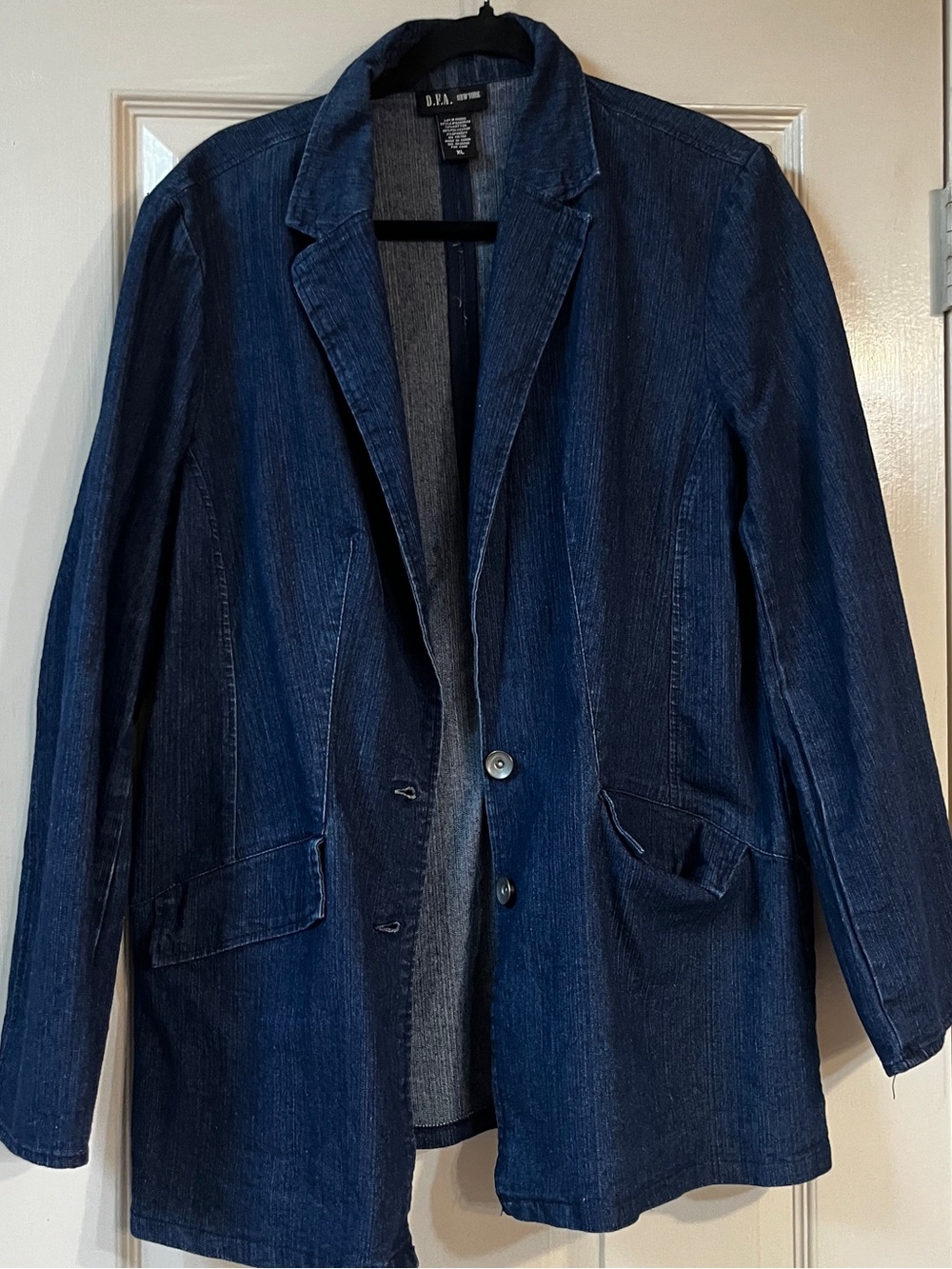 Denim Blazer Jacket - Dark Indigo